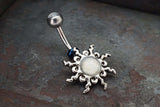 White Sun Silver Belly Button Navel Rings - Gift under 20