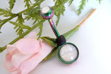 Clear Illuminating Stone Rainbow Belly Button Navel Ring
