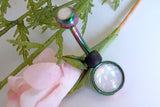 Clear Illuminating Stone Rainbow Belly Button Navel Ring