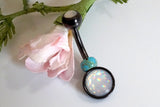 Illuminating Stone Black Belly Button Navel Rings