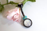 Illuminating Stone Black Belly Button Navel Rings