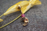 Gold Celtic Moon Rook Earring Daith Piercing Eyebrow Ring