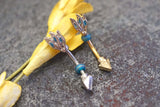 Silver or Gold Arrow Rook Earring Daith Piercing Eyebrow Ring