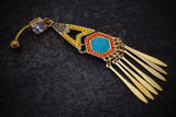 Large Gold Bohemian Gypsy Dangle Belly Button Navel Rings