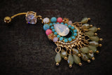 Large Gold Boho Gypsy Beaded Belly Button Navel Rings