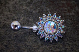 Sunburst Mermaid Belly Button Navel Rings Aurora Borealis