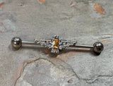 Topaz Thunderbird Industrial Barbell Scaffold Piercing