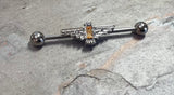 Topaz Thunderbird Industrial Barbell Scaffold Piercing
