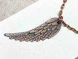 Angel Wing Bird Wing Feather Necklace