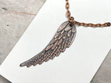 Angel Wing Bird Wing Feather Necklace