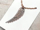 Angel Wing Bird Wing Feather Necklace