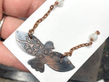 Peace Dove Bird Totem Necklace Dandelions