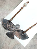 Peace Dove Bird Totem Necklace Dandelions