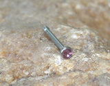Pink or Fuschia Crystal Nose Stud Nose Ring