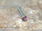 Pink or Fuschia Crystal Nose Stud Nose Ring