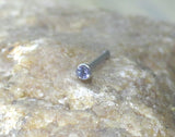 Tiny Nose Stud Purple Nose Ring 18 Gauge or 20 Gauge