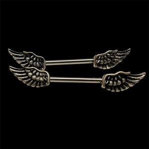 Angel Wing Nipple Piercing Barbell
