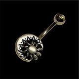 Sun and Moon Belly Button Rings