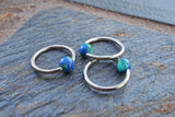 16 Gauge Lapis Stone CBR Cartilage Hoop Earring Tragus Hoop Helix Conch