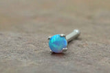 Light Blue Opal Nose Ring Fire Opal Nose Stud Nose Piercing