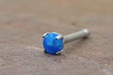 Blue Opal Nose Ring Fire Opal Nose Stud Nose Piercing