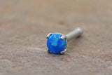 Blue Opal Nose Ring Fire Opal Nose Stud Nose Piercing