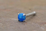 Blue Opal Nose Ring Fire Opal Nose Stud Nose Piercing