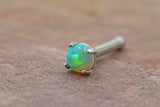 Green Opal Nose Ring Fire Opal Nose Stud Nose Piercing