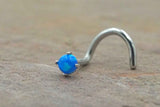 Blue Opal Nose Screw Fire Opal Nose Ring Nose Piercing