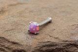 Pink Opal Nose Ring Fire Opal Nose Stud Nose Piercing