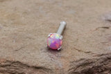 Pink Opal Nose Ring Fire Opal Nose Stud Nose Piercing