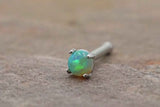 Green Opal Nose Ring Fire Opal Nose Stud Nose Piercing