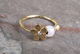 Daisy 14kt Gold Nose Hoop Nose Ring 20 Gauge