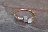 Rose Gold Opal Nose Hoop Nose Ring 20G Rose Gold Nose Ring