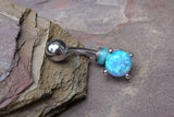 Opal Belly Button Rings Belly Button Jewelry