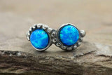 18g Blue Opal Nose Ring Rook Hoop Daith Hoop Cartilage Hoop Tragus Hoop