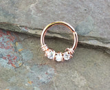 Rose Gold, Gold or Silver Septum Ring Rose Gold Daith Piercing Rook Earring Hoop