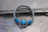 16g Blue Opal Hoop Rook Hoop Daith Hoop Cartilage Hoop Tragus Hoop Septum