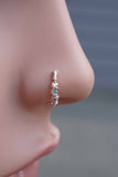 Rose Gold Boho Nose Ring AB Nose Hoop Nose Piercing