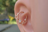 16 Gauge Rose Gold Daith Rook Hoop Ring Daith Septum Hoop