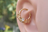 16 Gauge Gold Daith Rook Hoop Ring Daith Septum Hoop