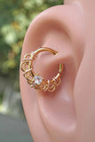 16 Gauge Gold Daith Rook Hoop Ring Daith Septum Hoop