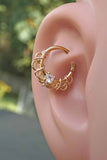 16 Gauge Gold Daith Rook Hoop Ring Daith Septum Hoop