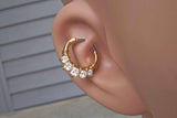 Gold Daith Earring Rook Earring Hoop Gold Clicker