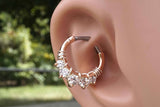 Rose Gold Daith Earring Rook Earring Hoop Rose Gold Clicker