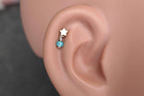 Gold Star Cartilage Earring Tragus Piercing 16g