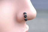 Black Daisy Boho Nose Ring Feather Nose Hoop Nose Piercing