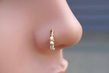 Gold Boho Nose Ring AB Nose Hoop Nose Piercing