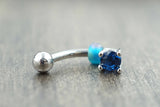 Sapphire Blue Rook Earring Daith Piercing Eyebrow Ring