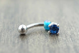 Sapphire Blue Rook Earring Daith Piercing Eyebrow Ring